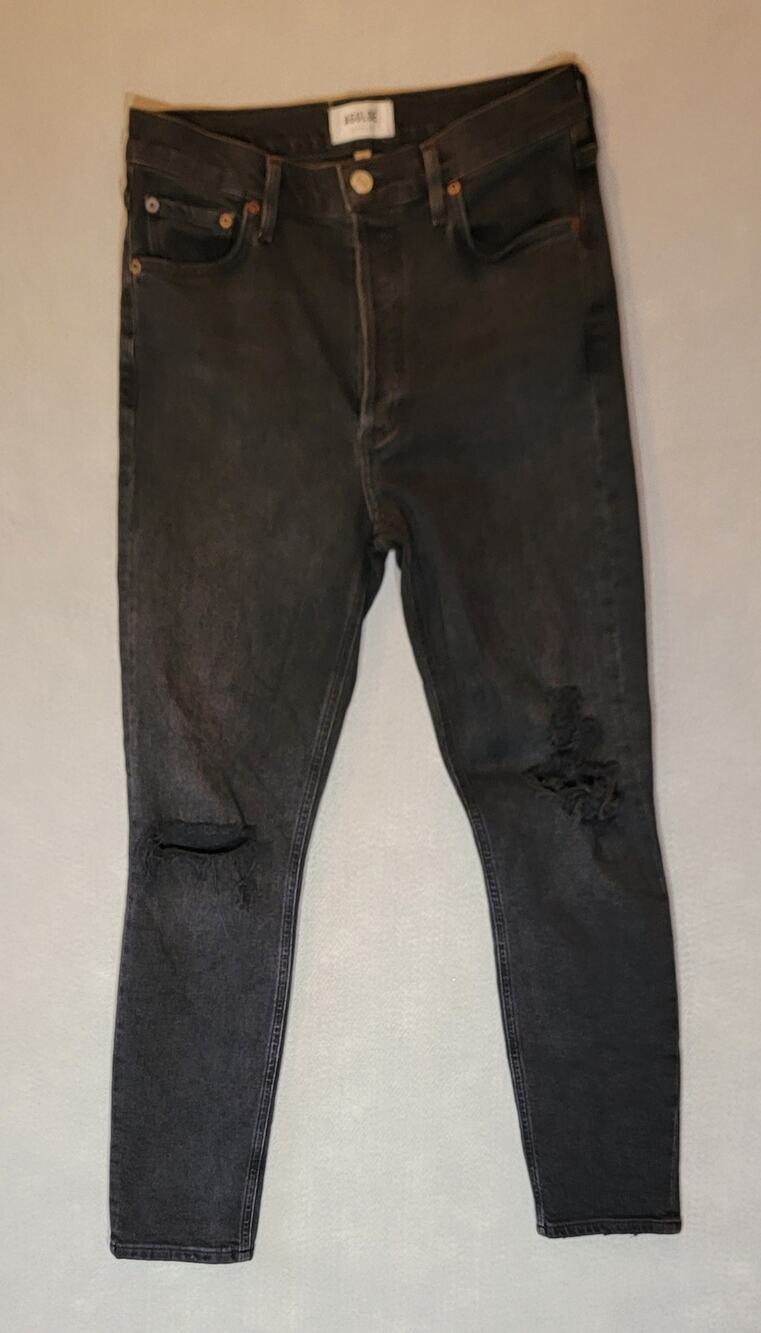 AGOLDE 90s Mid Rise Loose Fit Straight Leg Button Fly Jeans 28